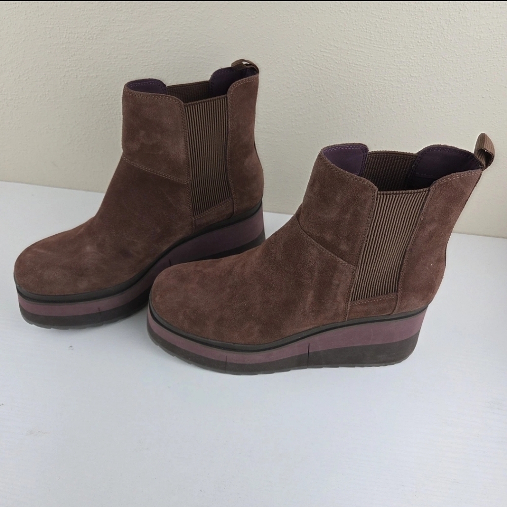 Women's NakedFeet‎ Naked Feet Guild Chelsea Leather Platform Sole Boots Sz 11 - Picture 3 of 11
